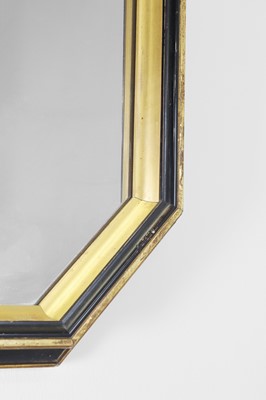 Lot 192 - A pair of ebonised and giltwood mirrors