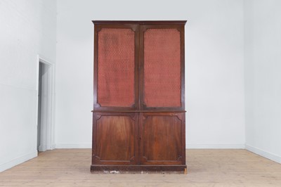 Lot 403 - A mahogany linen press