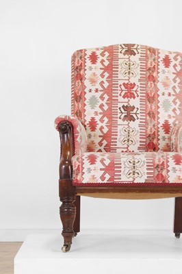 Lot 138 - A William IV walnut armchair
