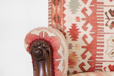 Lot 138 - A William IV walnut armchair