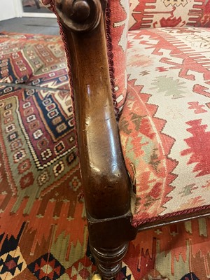 Lot 138 - A William IV walnut armchair