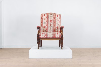 Lot 138 - A William IV walnut armchair