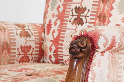 Lot 138 - A William IV walnut armchair