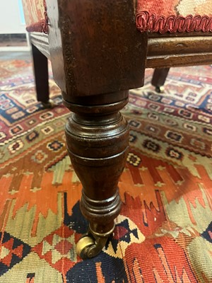 Lot 138 - A William IV walnut armchair