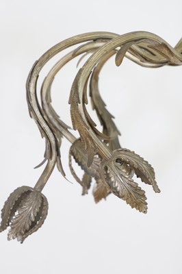 Lot 22 - A silvered-brass ceiling light