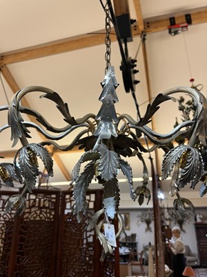 Lot 22 - A silvered-brass ceiling light