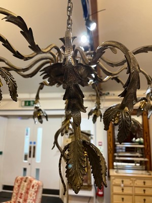 Lot 22 - A silvered-brass ceiling light
