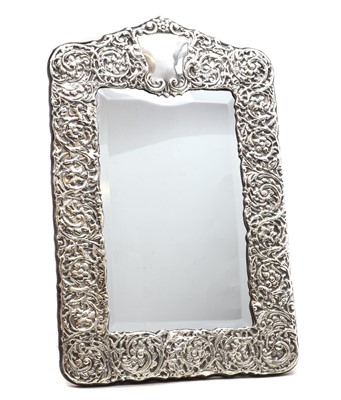 Lot 20 - A silver mounted table mirror