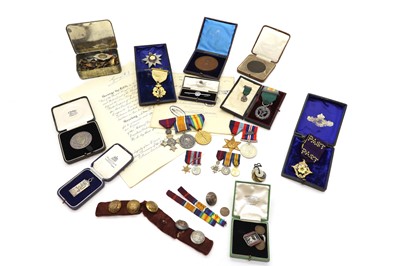 Lot 143 - A WWI medal group