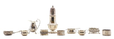Lot 37 - A group of silver cruet items