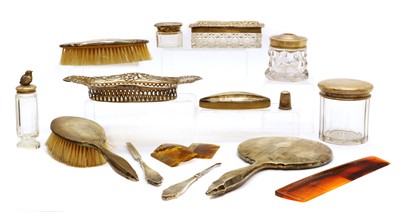 Lot 73 - A group of silver dressing table items