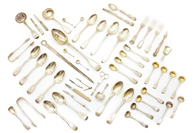 Lot 39 - A group of silver flatware