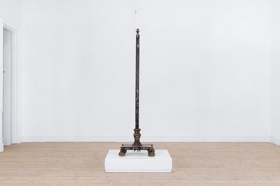 Lot 63 - An export lacquered floor lamp