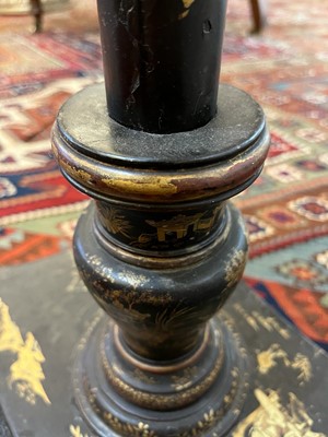Lot 63 - An export lacquered floor lamp