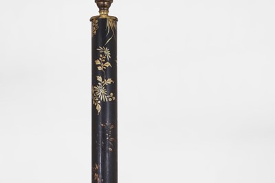 Lot 63 - An export lacquered floor lamp