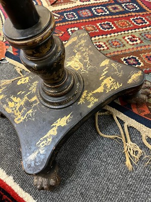 Lot 63 - An export lacquered floor lamp