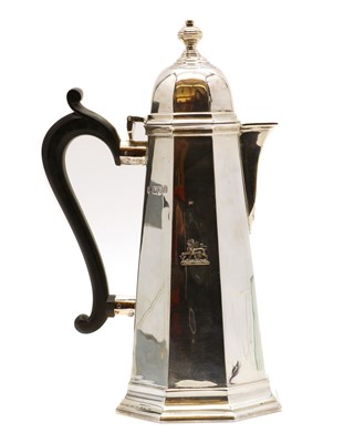 Lot 45 - A silver coffee pot