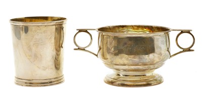 Lot 47 - A silver christening beaker