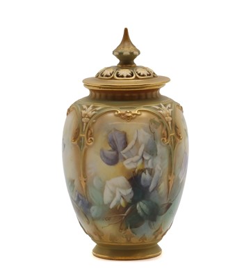 Lot 85 - A Royal Worcester porcelain pot pourri