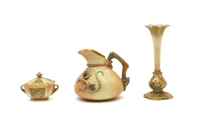 Lot 82 - A group of Royal Worcester blush ivory porcelain