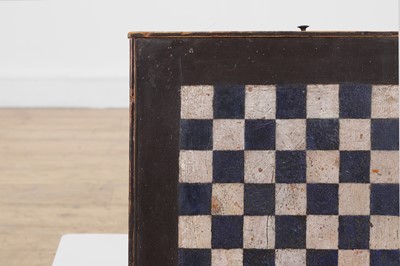 Lot 417 - A George III provincial painted oak games table