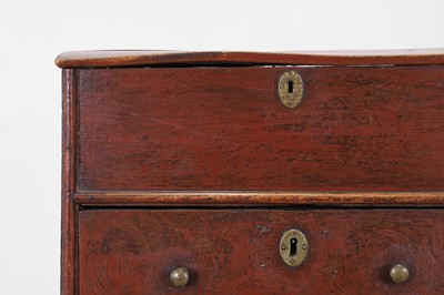Lot 137 - A small painted oak and elm chest