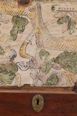Lot 137 - A small painted oak and elm chest