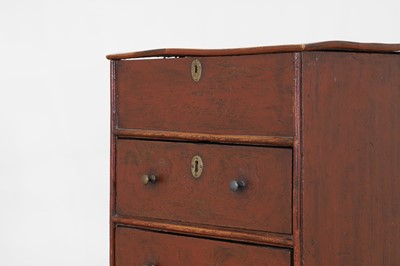 Lot 137 - A small painted oak and elm chest