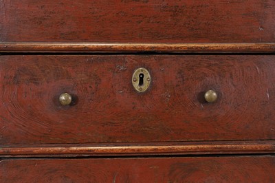 Lot 137 - A small painted oak and elm chest