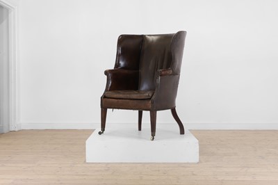 Lot 113 - A George III mahogany barrel-back armchair