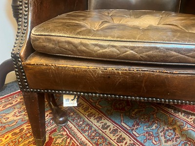 Lot 113 - A George III mahogany barrel-back armchair