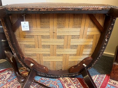 Lot 113 - A George III mahogany barrel-back armchair