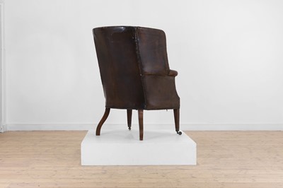 Lot 113 - A George III mahogany barrel-back armchair