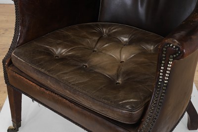 Lot 113 - A George III mahogany barrel-back armchair