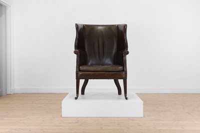 Lot 113 - A George III mahogany barrel-back armchair