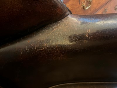 Lot 113 - A George III mahogany barrel-back armchair