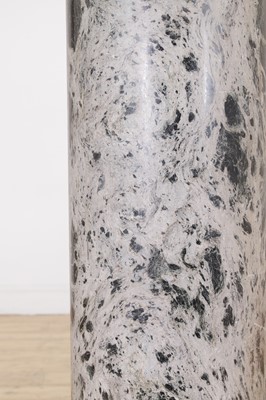 Lot 168 - A white and black grained marble column