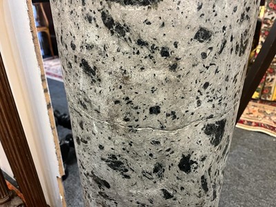 Lot 168 - A white and black grained marble column