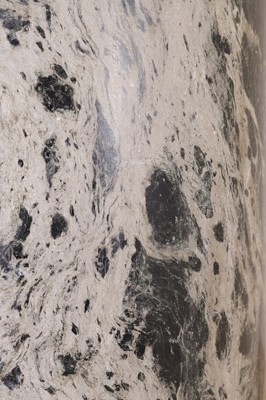 Lot 168 - A white and black grained marble column