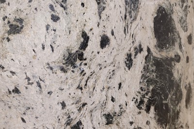Lot 168 - A white and black grained marble column