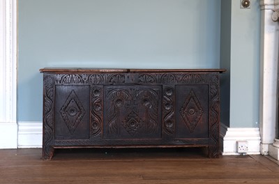 Lot 39 - An oak coffer