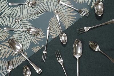Lot 250 - A collection of George III Irish silver flatware
