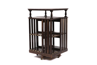 Lot 44 - A Victorian oak revolving bookcase
