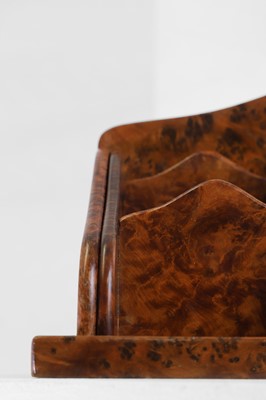 Lot 109 - A burr yew wood desk stand