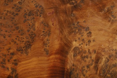 Lot 109 - A burr yew wood desk stand