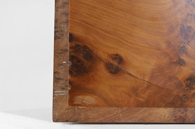 Lot 109 - A burr yew wood desk stand