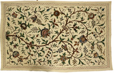 Lot 195 - An Indian crewel work textile
