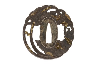 Lot 93 - A Japanese Choshu Kawaji School iron tsuba