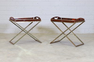 Lot 72 - A pair of faux tortoiseshell tray tables