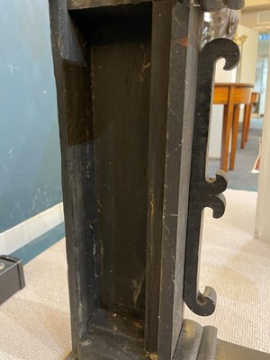 Lot 13 - A black lacquer and gilt-japanned chest on stand